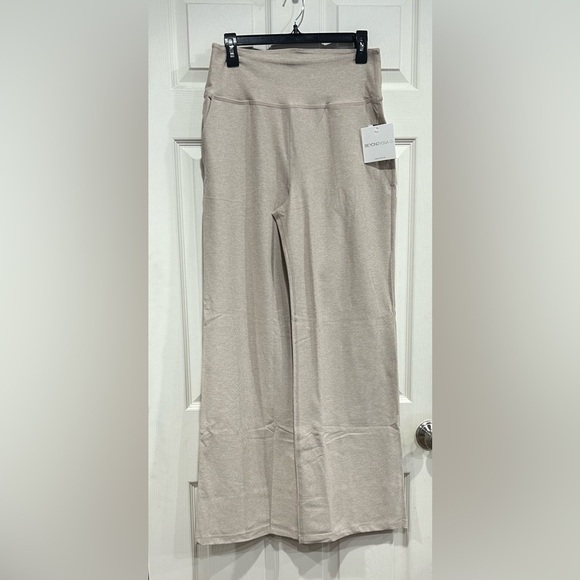 Beyond Yoga XL Spacedye Laid Back Wide Leg Pant Tan Sand Swept Heather NWT